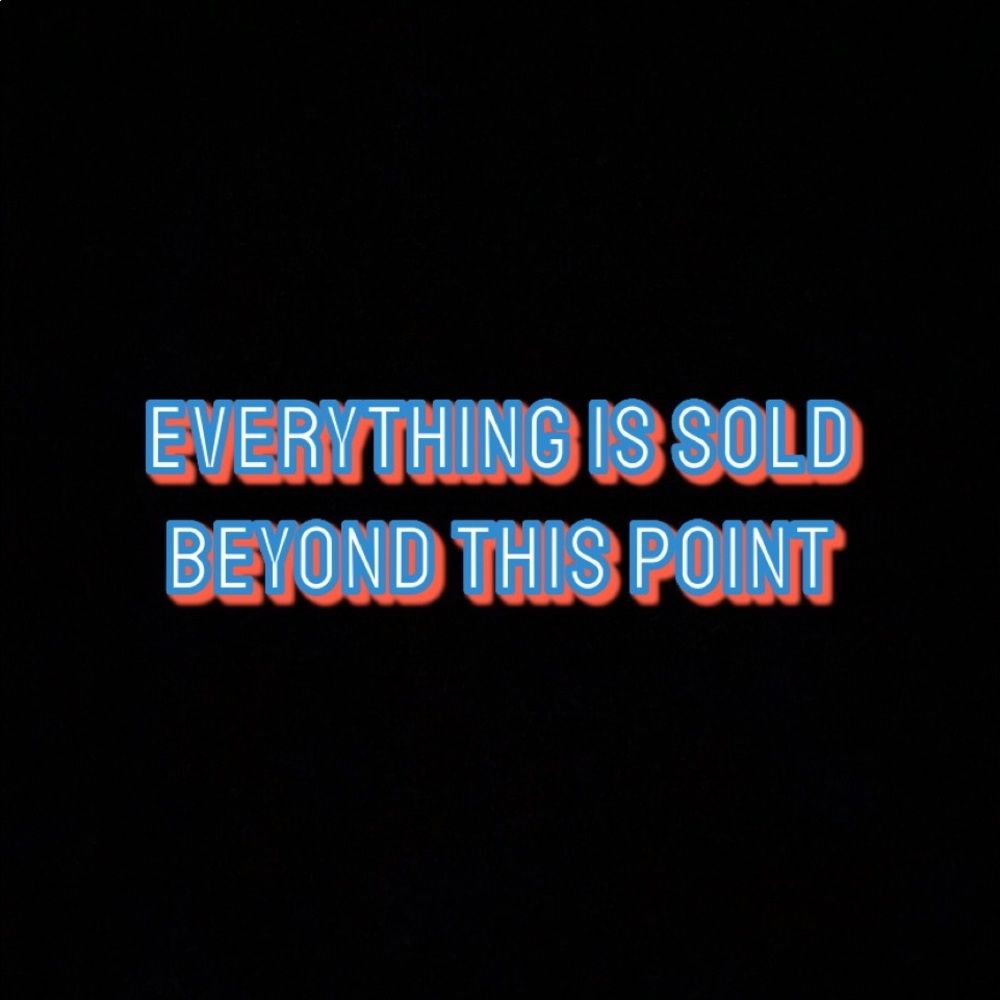 All items beyond this point are sold